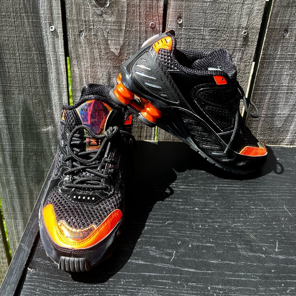 Women’s Nike Shox Black and Orange Athletic Shoes